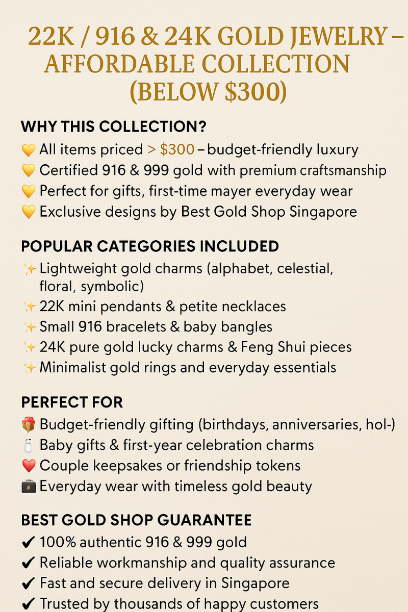 Affordable Collection (Below $300) - Best Gold Shop