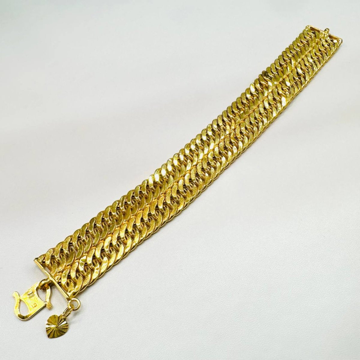 22k / 916 Gold Dual Row Lipan Bracelet with Elegant and Wide - 22k gold 22k gold bracelet 916 gold Bracelets