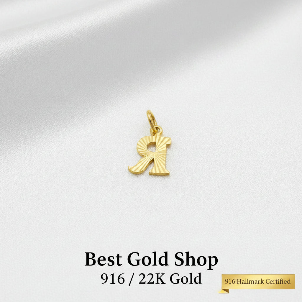 916 Gold Alphabet pendant V2 by Best Gold ShopCharms & PendantsBest Gold Shop