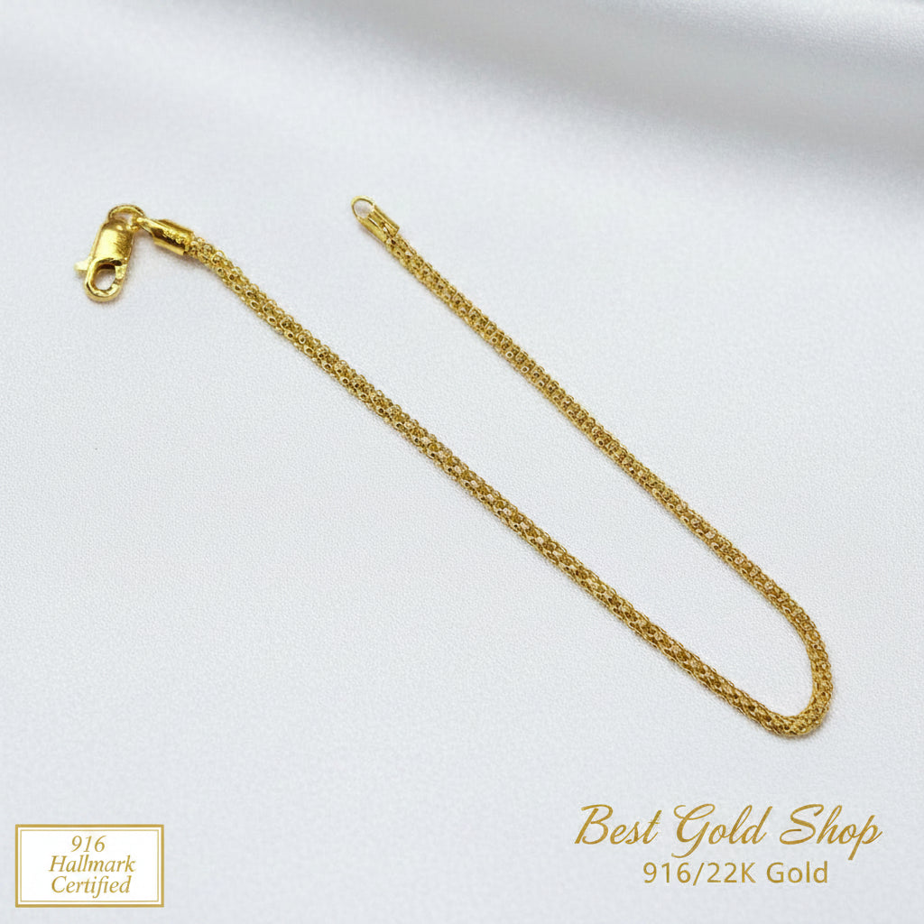 22k / 916 Gold Bombatok Bracelet Different Design with Shiny FinishBraceletsBest Gold Shop