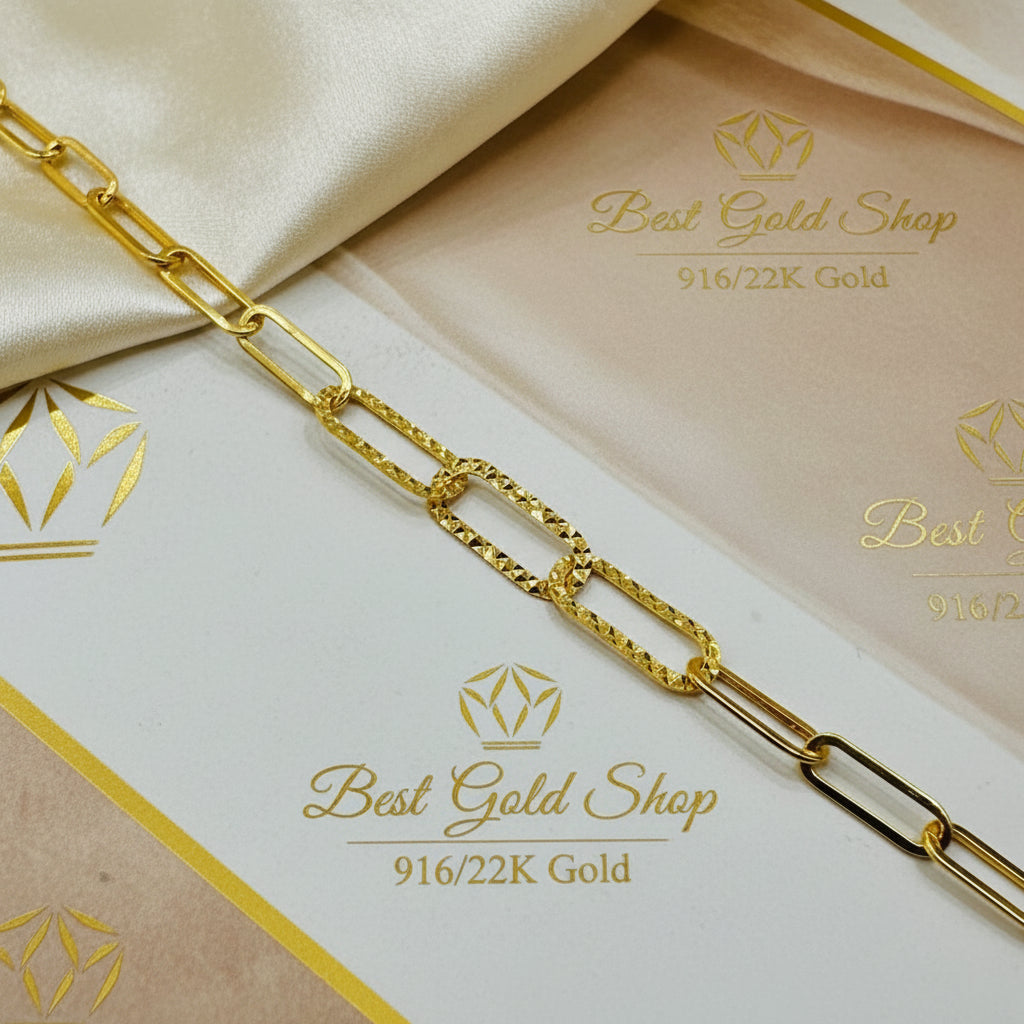 22k / 916 Gold Clip Bracelet V3 by Best Gold ShopBraceletsBest Gold Shop
