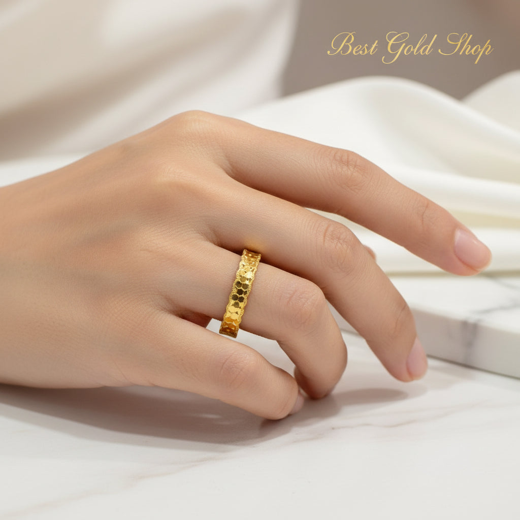 22k / 916 Gold Crush Diamond Cutting Ring - 22k gold 22k gold ring 916 gold Rings
