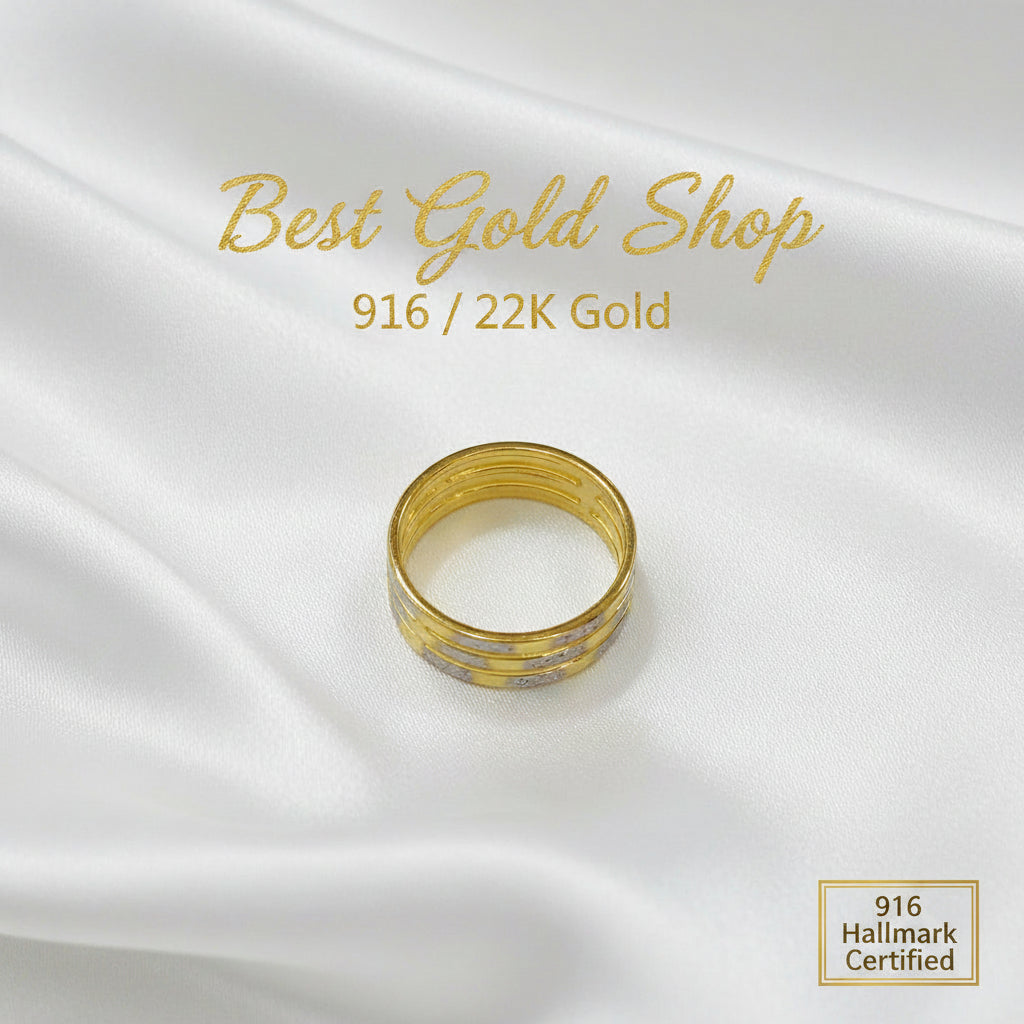 22k / 916 Gold Cutting ring 2c (unisex design) by Best Gold ShopRingsBest Gold Shop