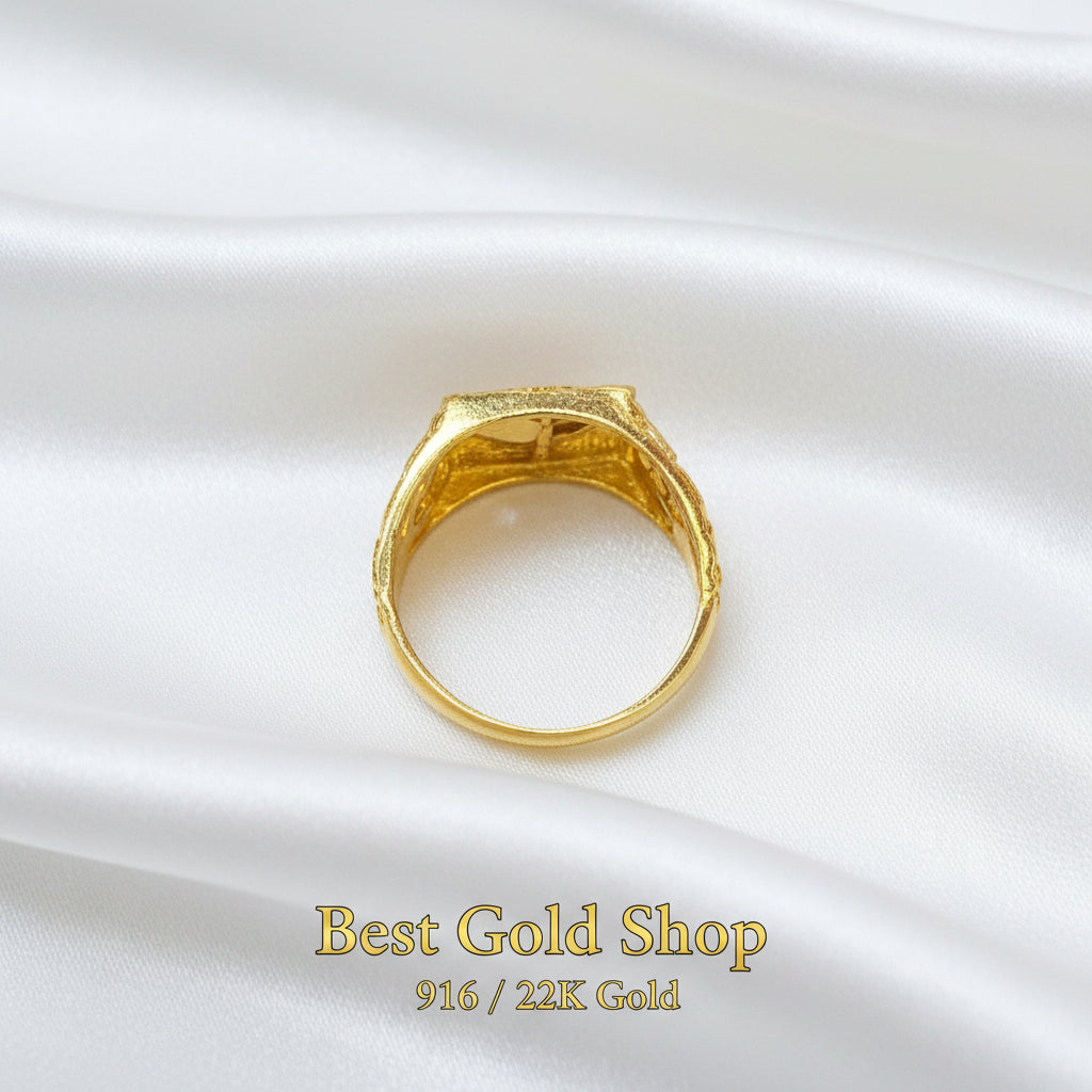 22k / 916 Gold Dragon with cutting Ring by Best Gold ShopRingsBest Gold Shop