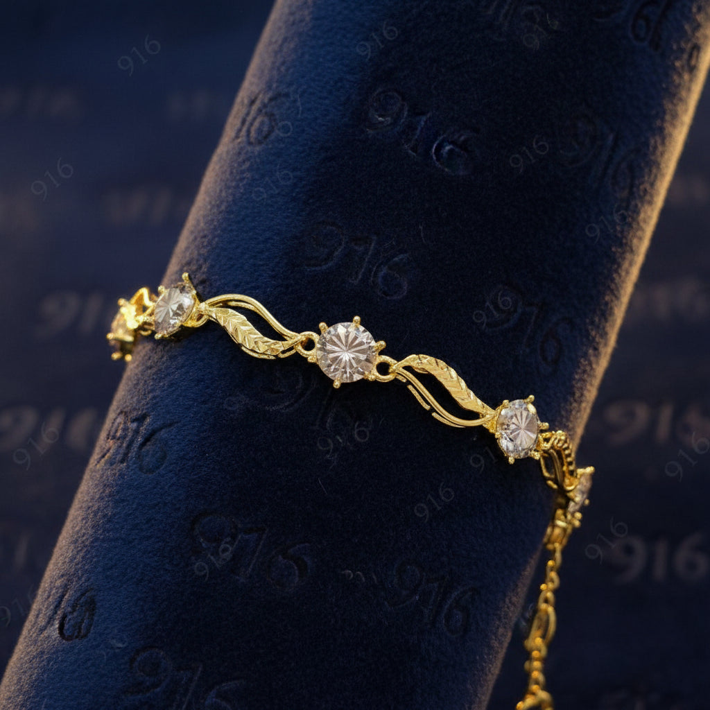 22k / 916 Gold Elegant Bracelet Single side by Best Gold ShopBraceletsBest Gold Shop
