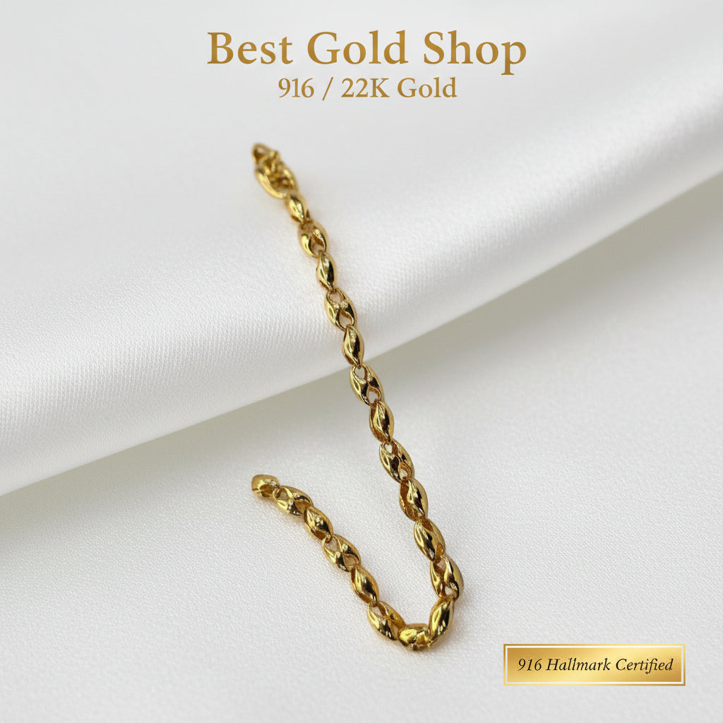 22k / 916 Gold Fancy Siput Bracelet by Best Gold ShopBraceletsBest Gold Shop