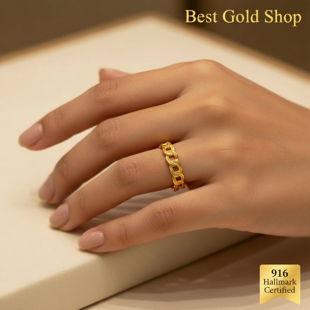 22k / 916 Gold Full Coconut Ring Slim by Best Gold ShopRingsBest Gold Shop