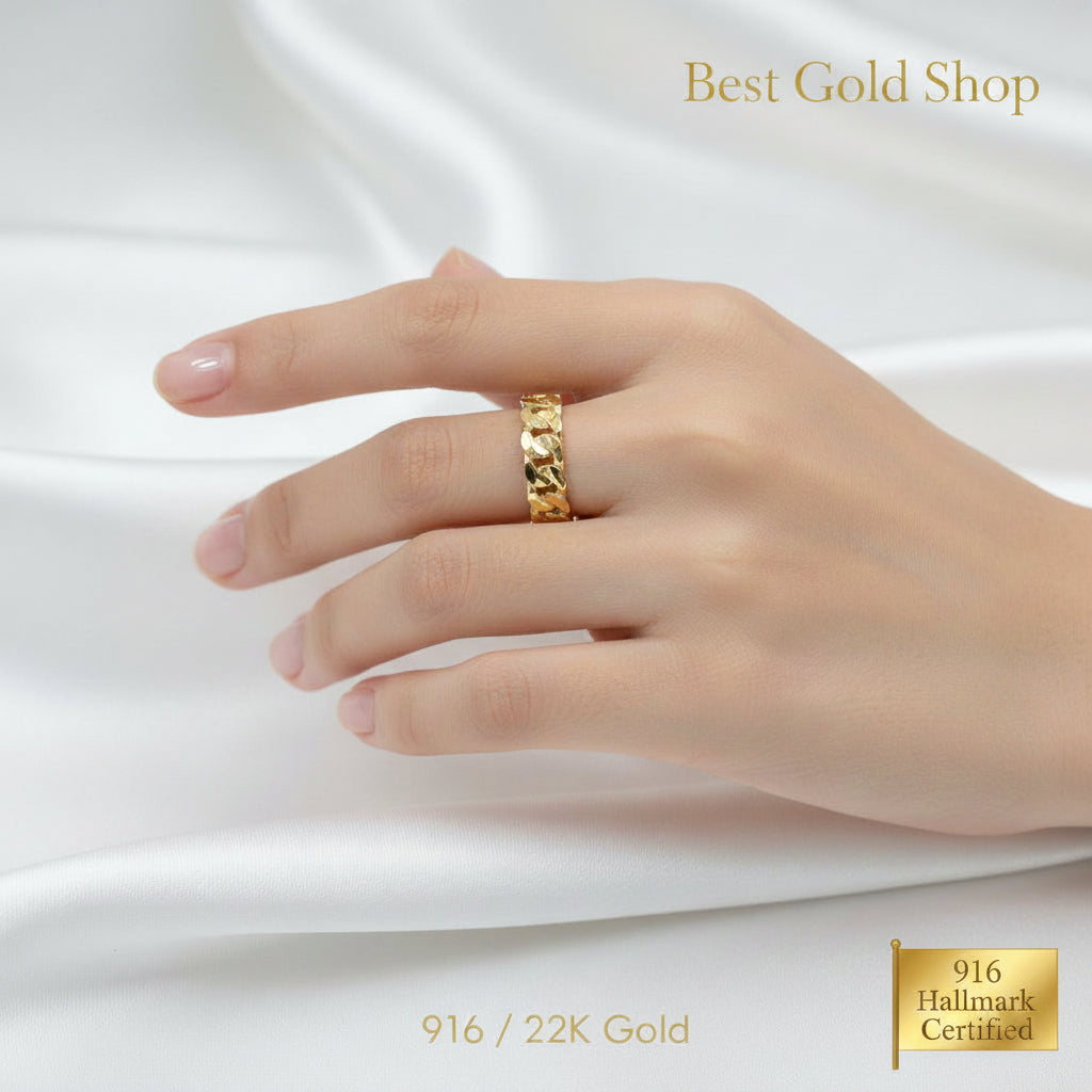 22k / 916 Gold Full Round Milo Ring by Best Gold ShopRingsBest Gold Shop