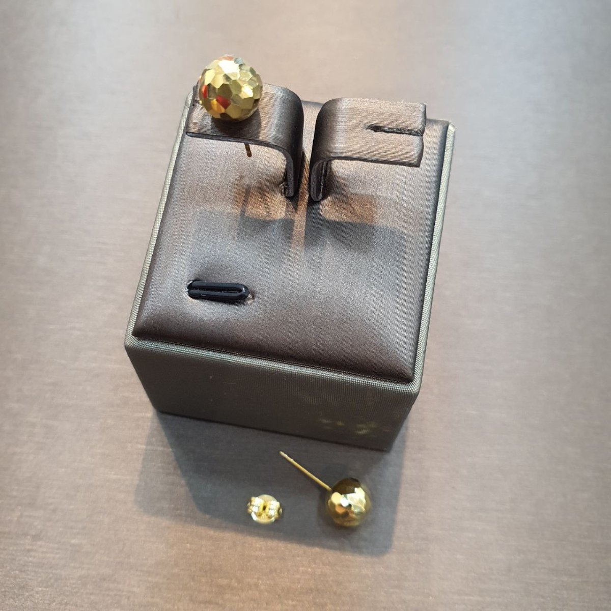 22k / 916 Gold Golden Sphere Textured Studs Earring by Best Gold Shop - 22k gold 22k gold earring 916 gold Earrings