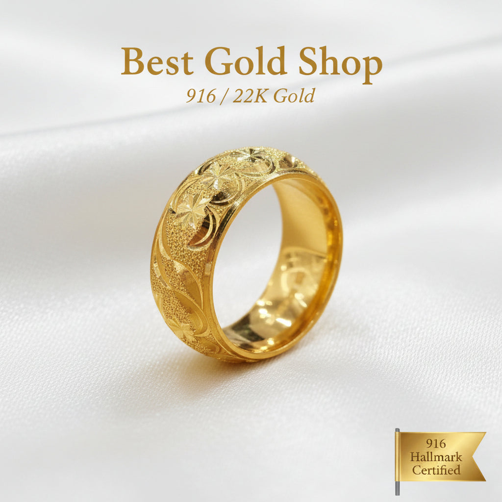 22k / 916 Gold Hollow Design Craving Ring V2RingsBest Gold Shop