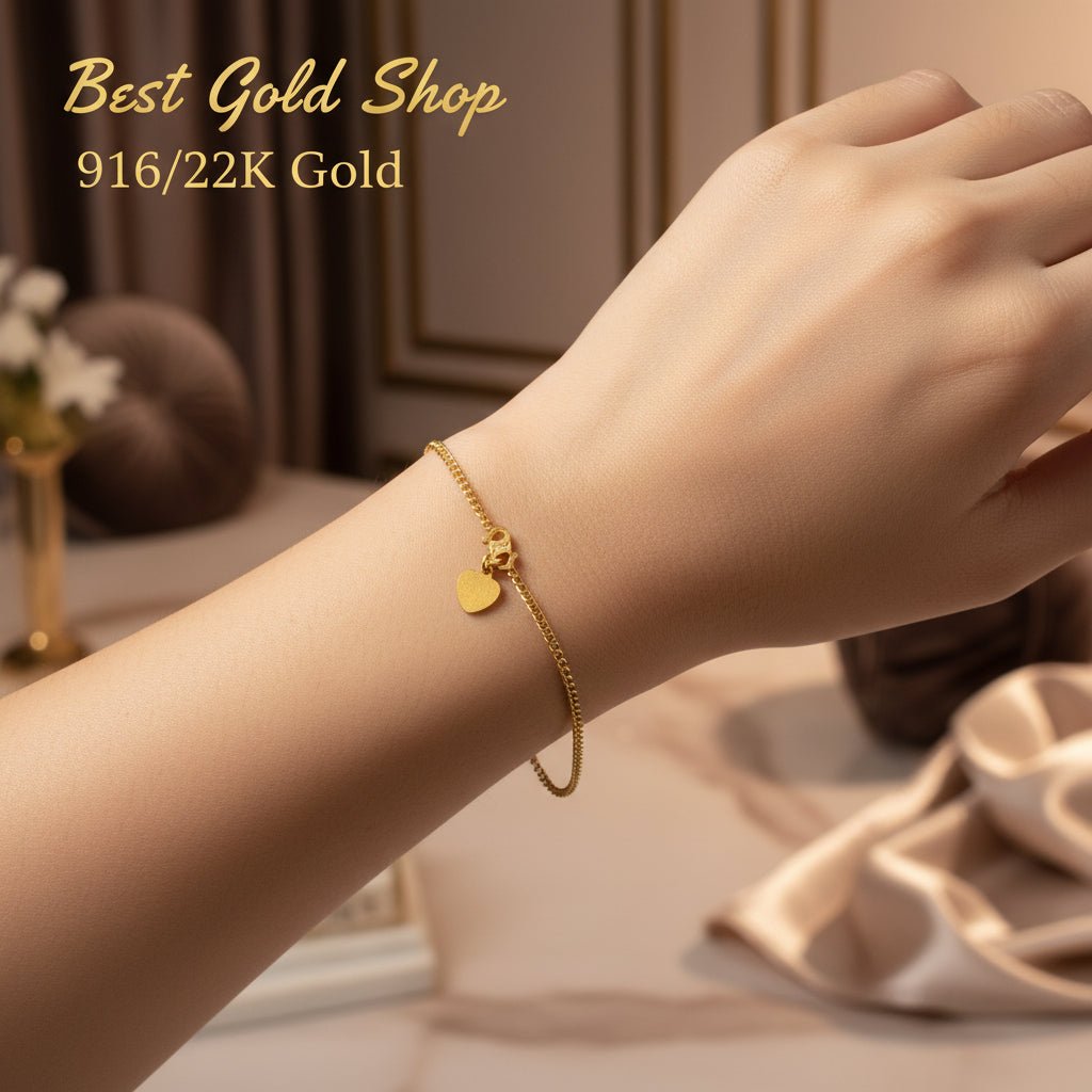 22k / 916 Gold Hollow Fish Bone BraceletBraceletsBest Gold Shop