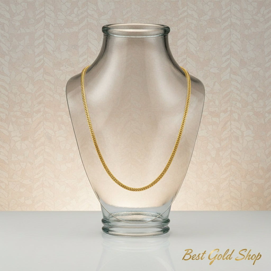 22k / 916 Gold Hollow Fish Bone Chain by Best Gold Shop - 22k gold 22k gold chain 22k gold necklace Necklaces