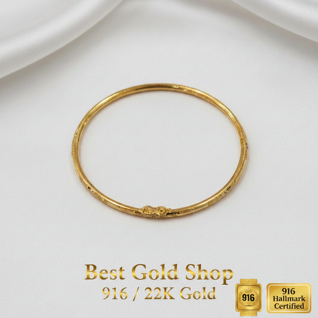 22k / 916 Gold Hollow Tube Design Bangle by Best Gold ShopBraceletsBest Gold Shop