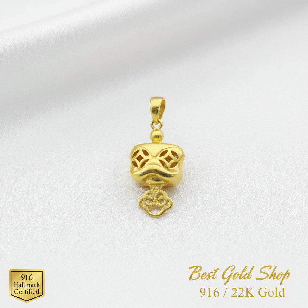 22k / 916 Gold Lion Dance Pendant by Best Gold ShopCharms & PendantsBest Gold Shop