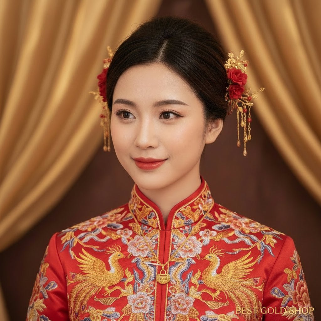 22k / 916 Gold Lock Pendant with spinning number lock - 22k gold 22k gold pendant 916 gold Charms & Pendants