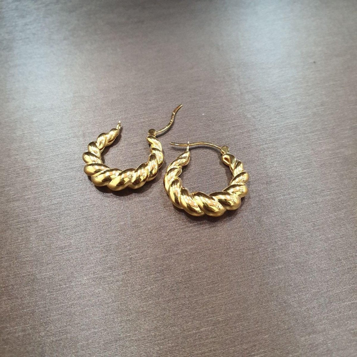 22k / 916 Gold Loop Earring High Polish by Best Gold Shop - 22k gold 22k gold earring 916 gold Earrings