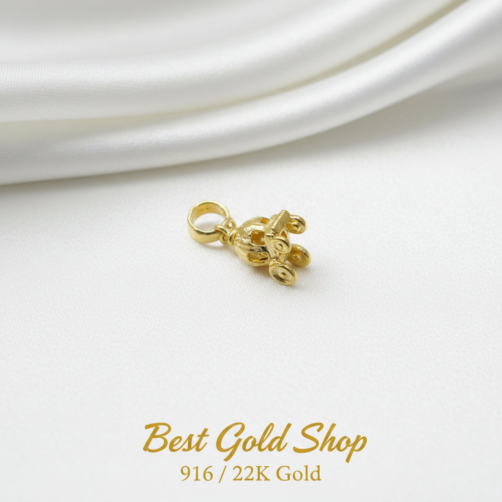 22k / 916 Gold Pumpkin Car V2 by Best Gold ShopCharms & PendantsBest Gold Shop