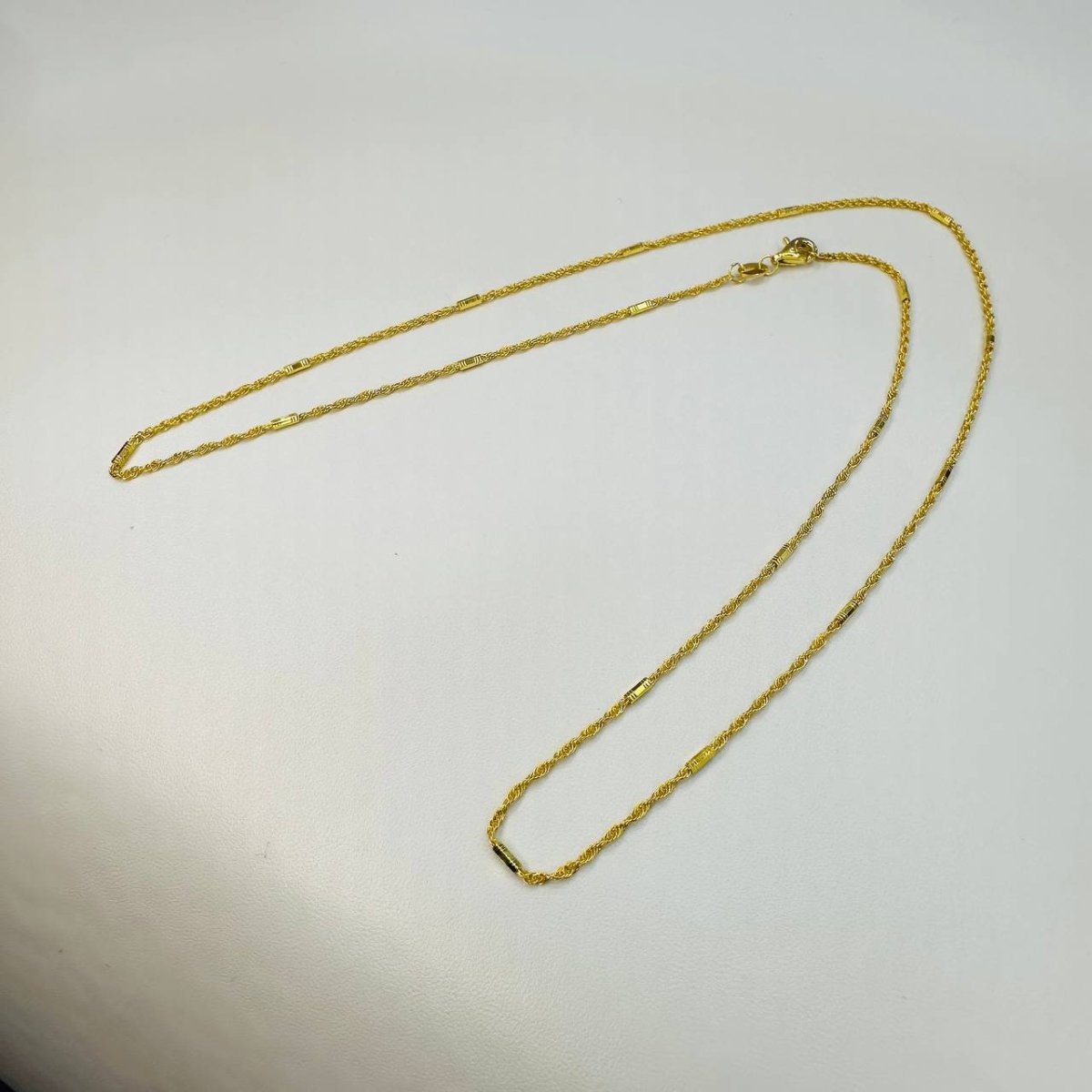 22k/ 916 Gold Rope and Bar Necklace by Best Gold Shop - Best Gold Shop 22k gold 22k gold chain 22k gold necklace Necklaces