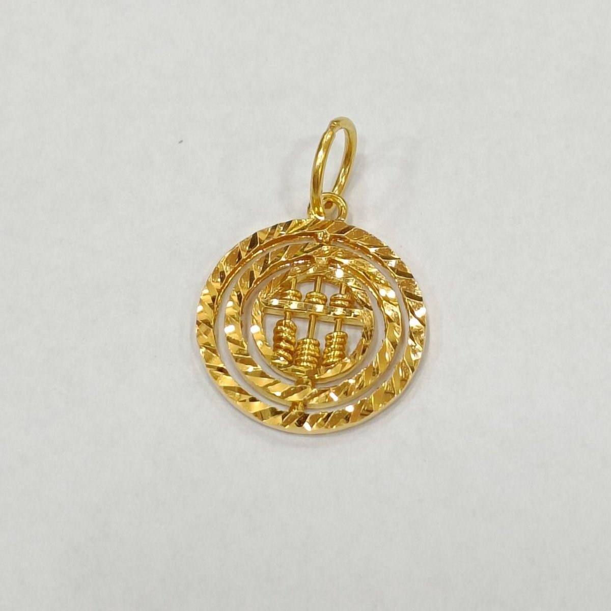 22k / 916 Gold round abacus pendant by Best Gold Shop - 22k gold 22k gold pendant 916 gold Charms & Pendants