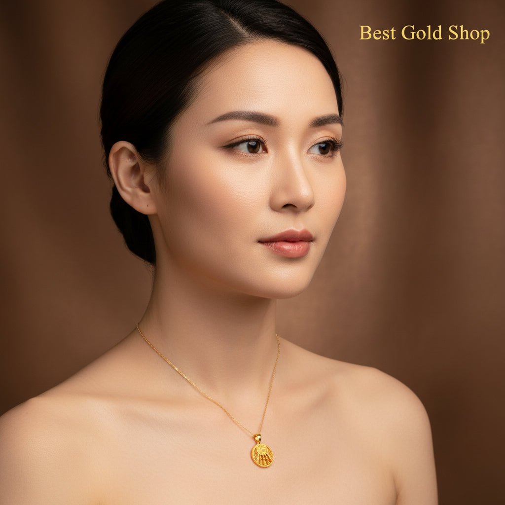 22k / 916 Gold Round Fortune Abacus Pendant - 22k gold 22k gold pendant 916 gold Charms & Pendants