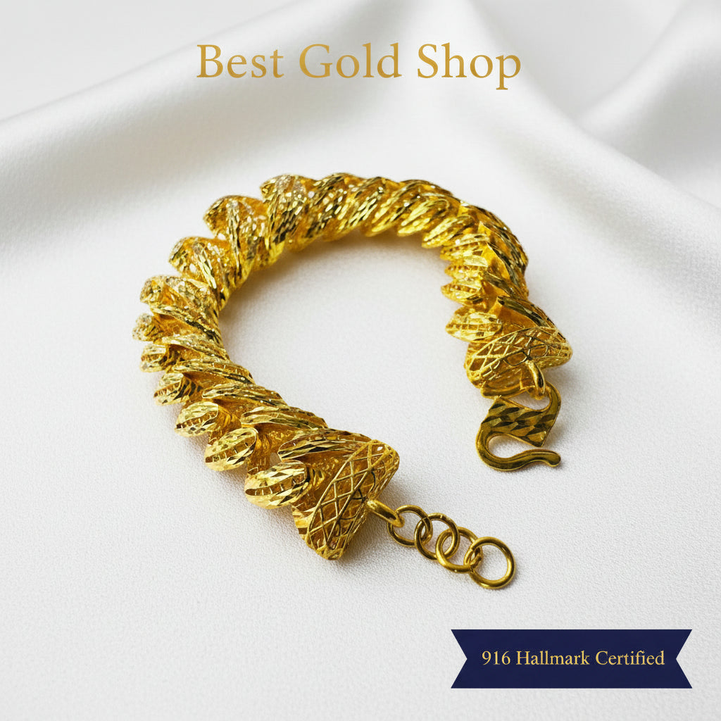 22k / 916 Gold Snake Belly Bracelet Version 2BraceletsBest Gold Shop