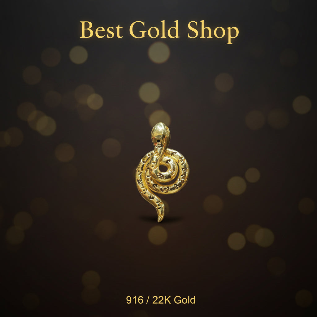 22K / 916 Gold Snake Pendant by Best Gold ShopCharms & PendantsBest Gold Shop