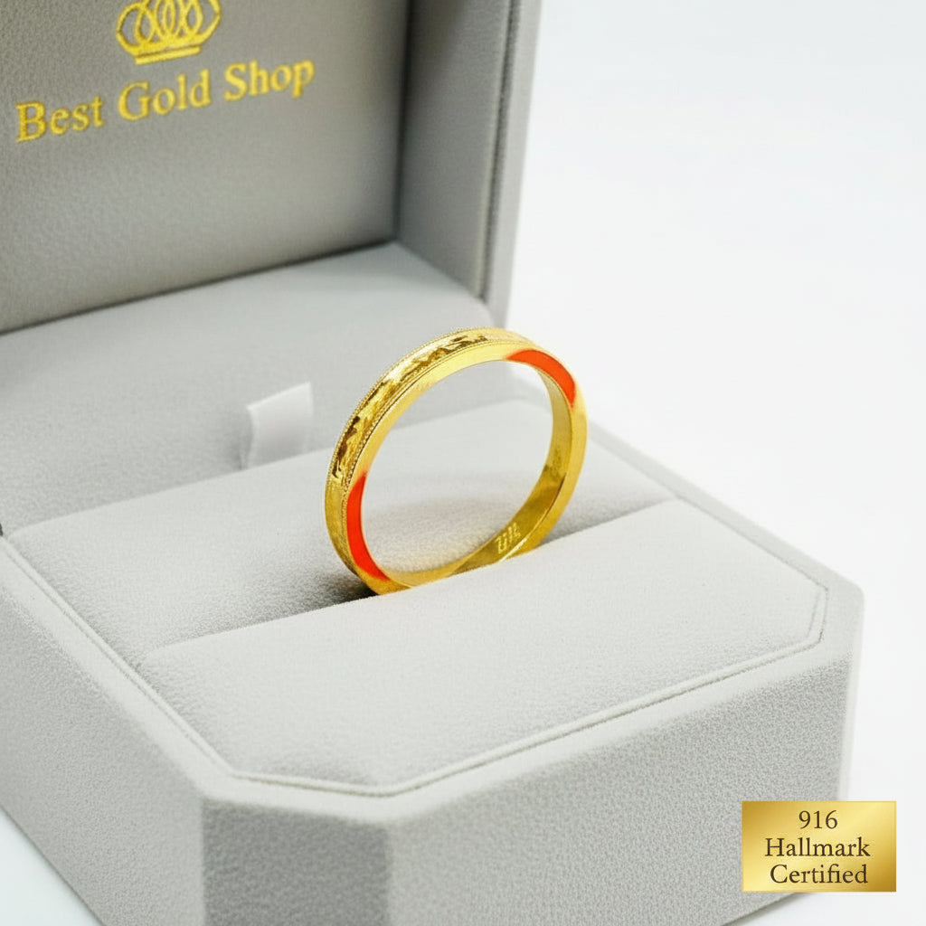 22k / 916 Gold Solid Crush Pinky RingRingsBest Gold Shop
