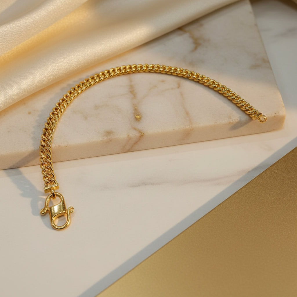 22k / 916 Gold Solid Fish Bone Bracelet by Best Gold ShopBraceletsBest Gold Shop