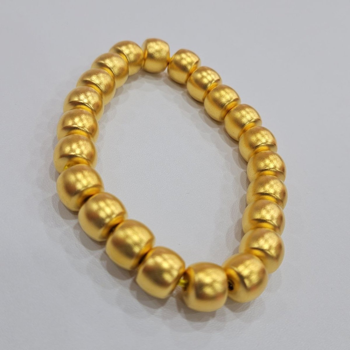 24K / 999 Gold Fortune - Filled Golden Bead Bracelet - 22k gold 22k gold bangle 22k gold bracelet Bracelets