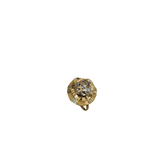 916 Gold Two-Tone Lotus Ring | Elegant 22K Gold Design