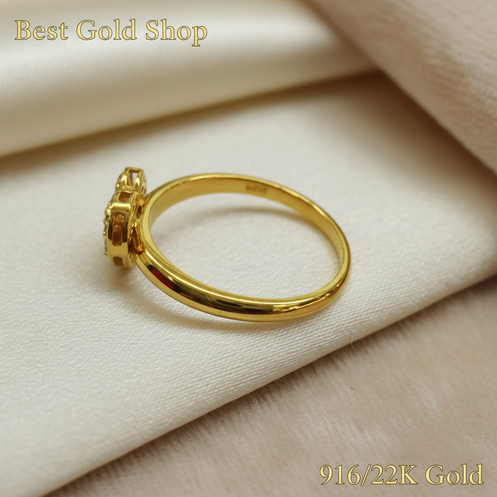916 Gold (22K) Heart New Design Pre order Welcome Ring for WomenRingsBest Gold Shop