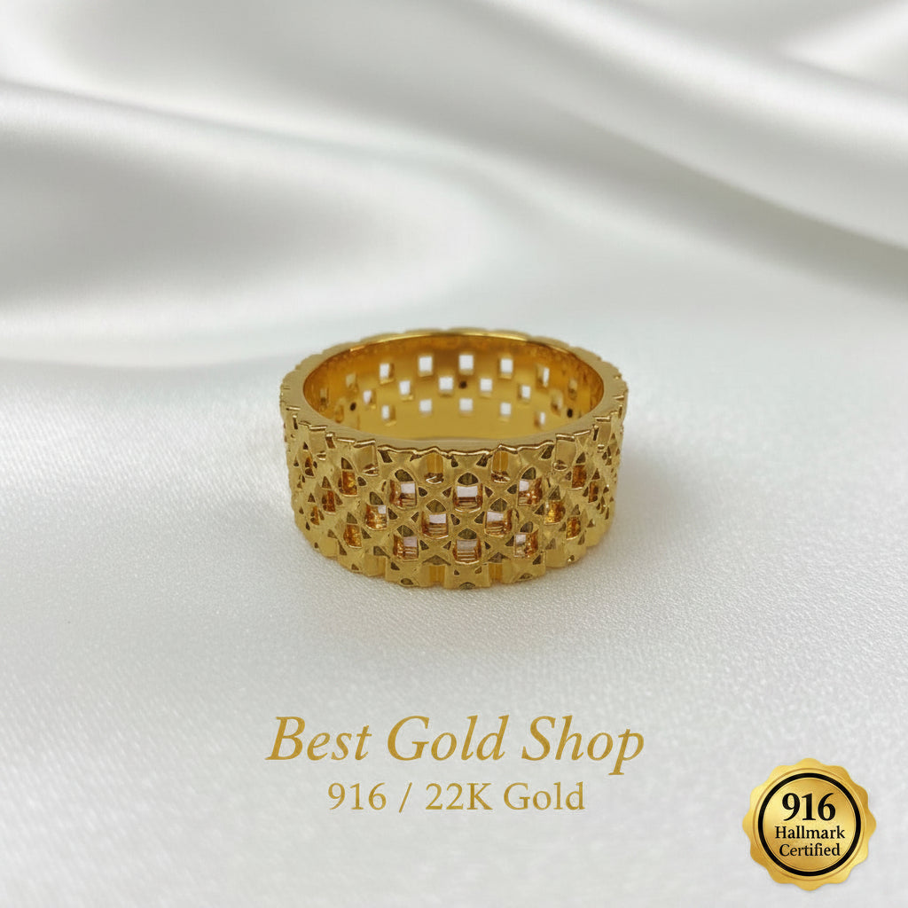 916 Gold (22K) Keeper Light Weight New design Ring for WomenRingsBest Gold Shop