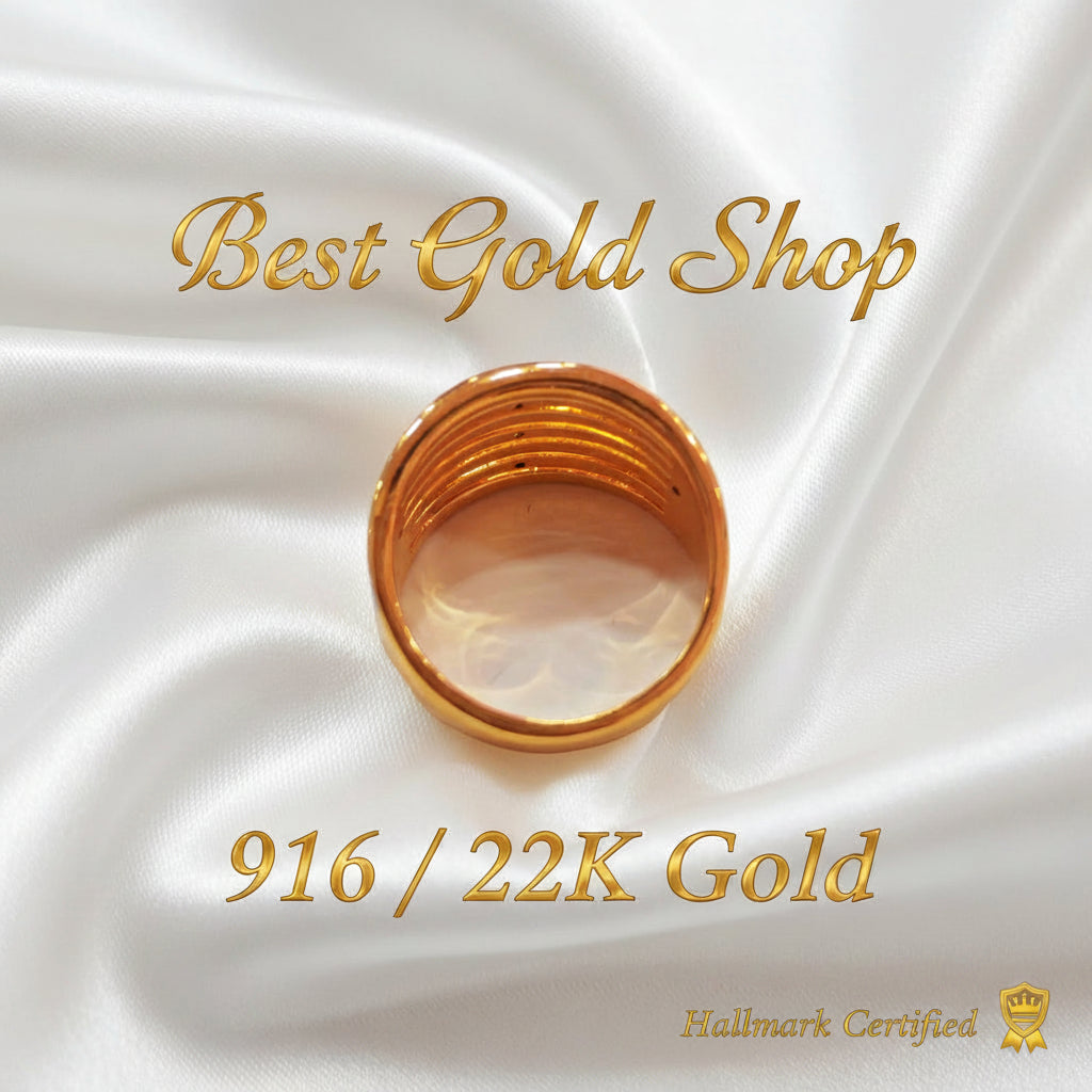 916 Gold Layer Ring – 2 Tone (Lightweight Design)RingsBest Gold Shop