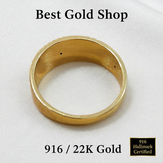 916 Gold Mesh Band Ring – Feather LightRingsBest Gold Shop