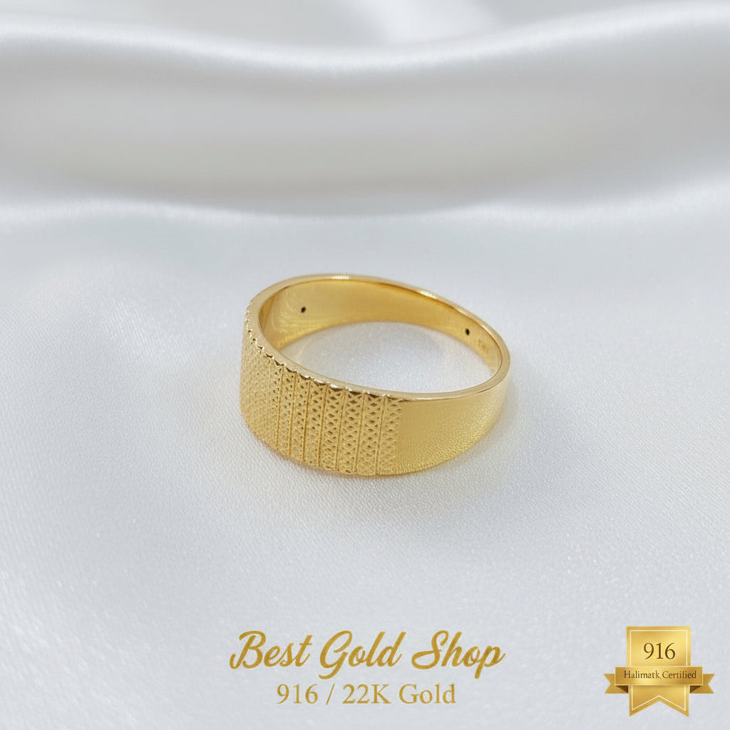 916 Gold Mesh Band Ring – Feather LightRingsBest Gold Shop