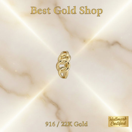 916 Gold (22K) Papan Design New and light Design Ring for WomenRingsBest Gold Shop