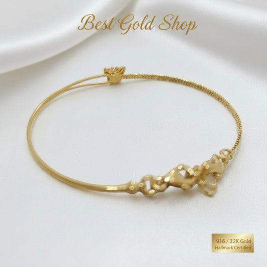916 Gold Slim Bangle Light WeightBraceletsBest Gold Shop