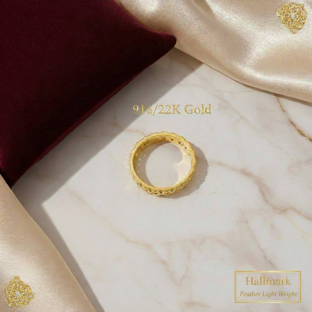 916 Gold (22K) Slim Keeper Light Weight New design Ring for WomenRingsBest Gold Shop