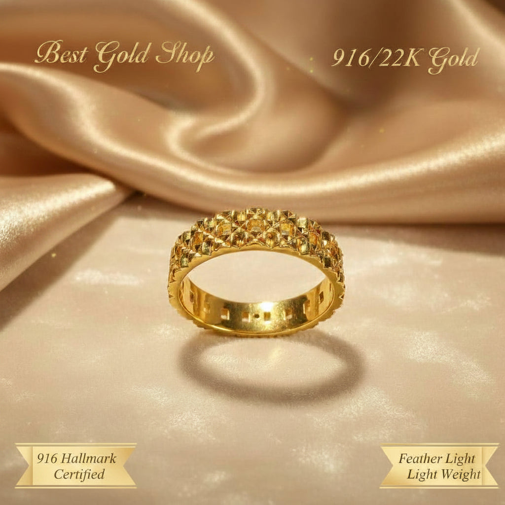 916 Gold (22K) Slim Keeper Light Weight New design Ring for WomenRingsBest Gold Shop