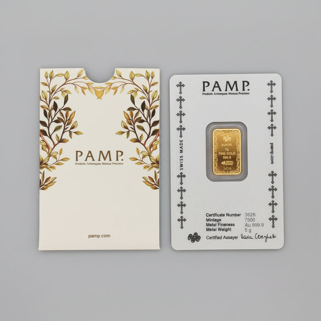 24k / 999 5 Grams Buddha P.A.M.P Gold Bar