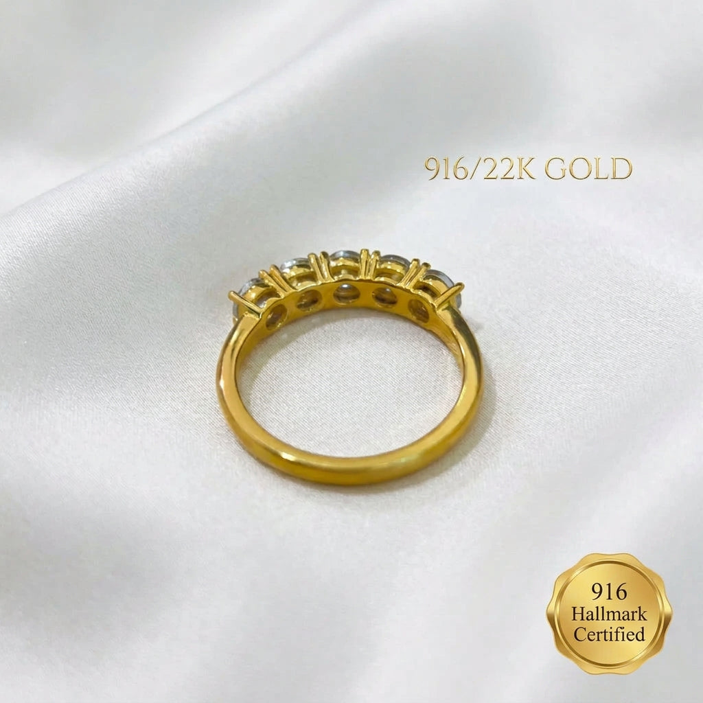 916 Gold Eternity Ring | Elegant 22K Gold Design
