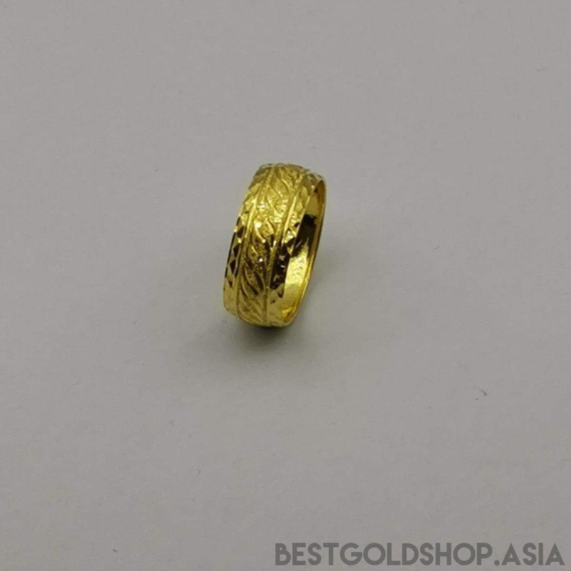 22k / 916 Gold Wide Hollow Ring Design 4-916 gold-Best Gold Shop