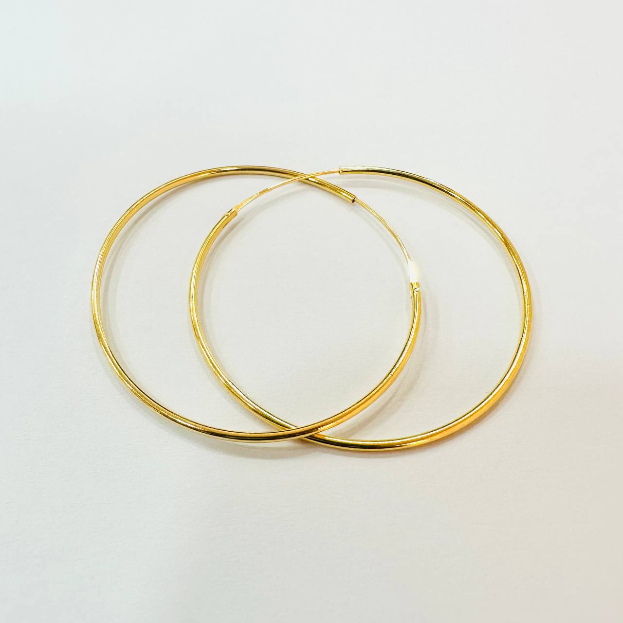 916 / 22k Loop Earring Simple design by Best Gold Shop - 22k gold 22k gold earring 916 gold 916 gold