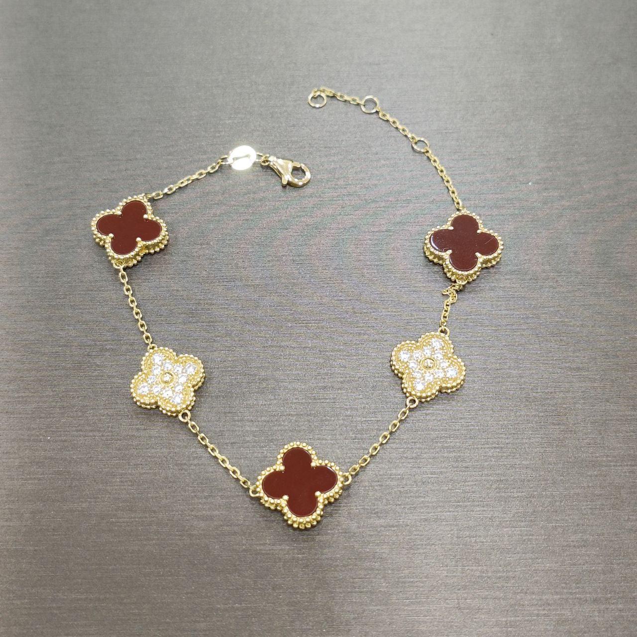 22K / 916 Clover Gold Bracelet-Bracelets-Best Gold Shop