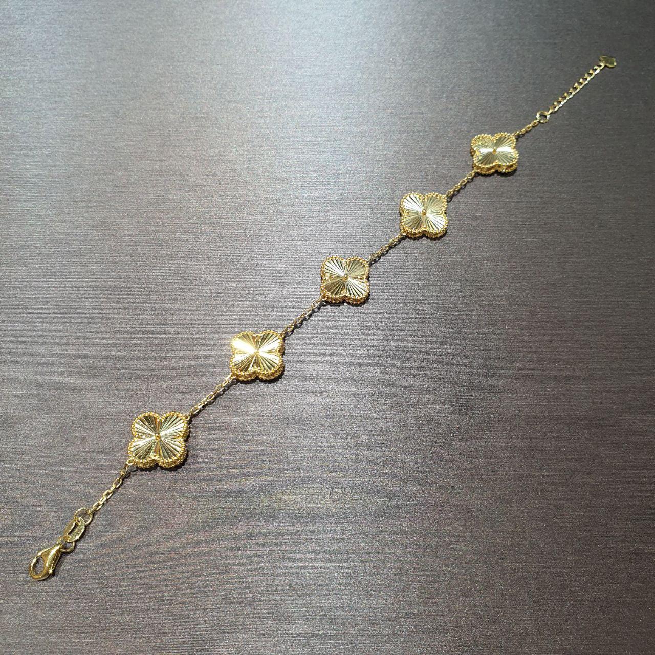 22K / 916 Full Gold Clover Bracelet-Bracelets-Best Gold Shop