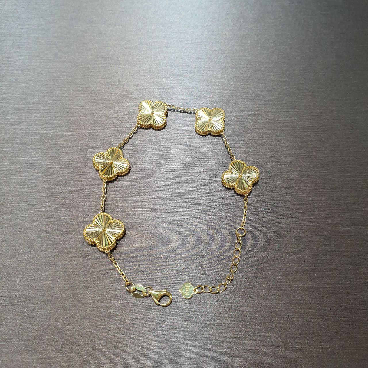 22K / 916 Full Gold Clover Bracelet-Bracelets-Best Gold Shop
