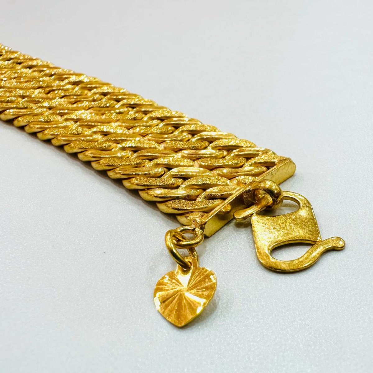 22k / 916 Gold Dual Row Lipan Bracelet with Elegant and Wide - 22k gold 22k gold bracelet 916 gold Bracelets