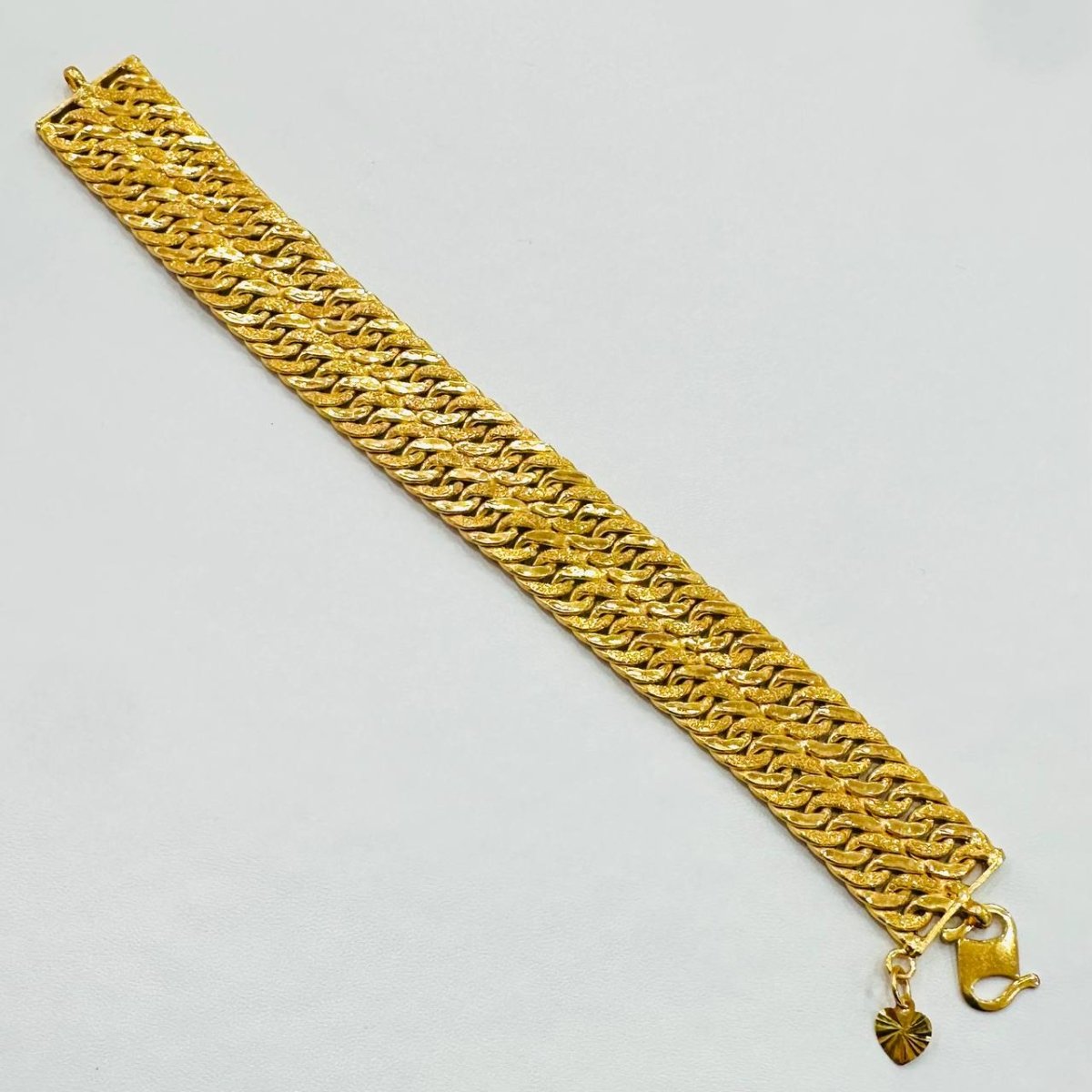 22k / 916 Gold Dual Row Lipan Bracelet with Elegant and Wide - 22k gold 22k gold bracelet 916 gold Bracelets