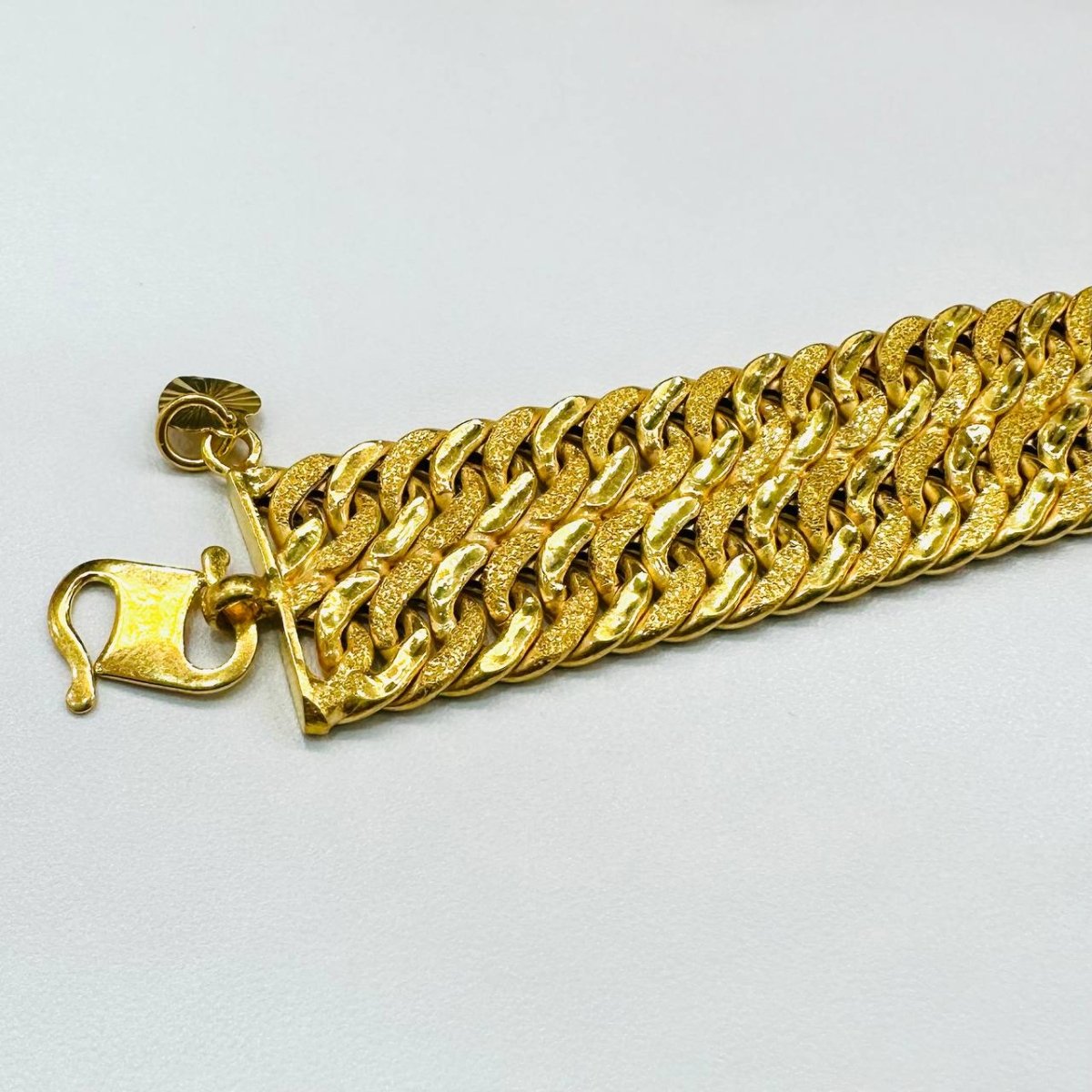 22k / 916 Gold Dual Row Lipan Bracelet with Elegant and Wide - 22k gold 22k gold bracelet 916 gold Bracelets