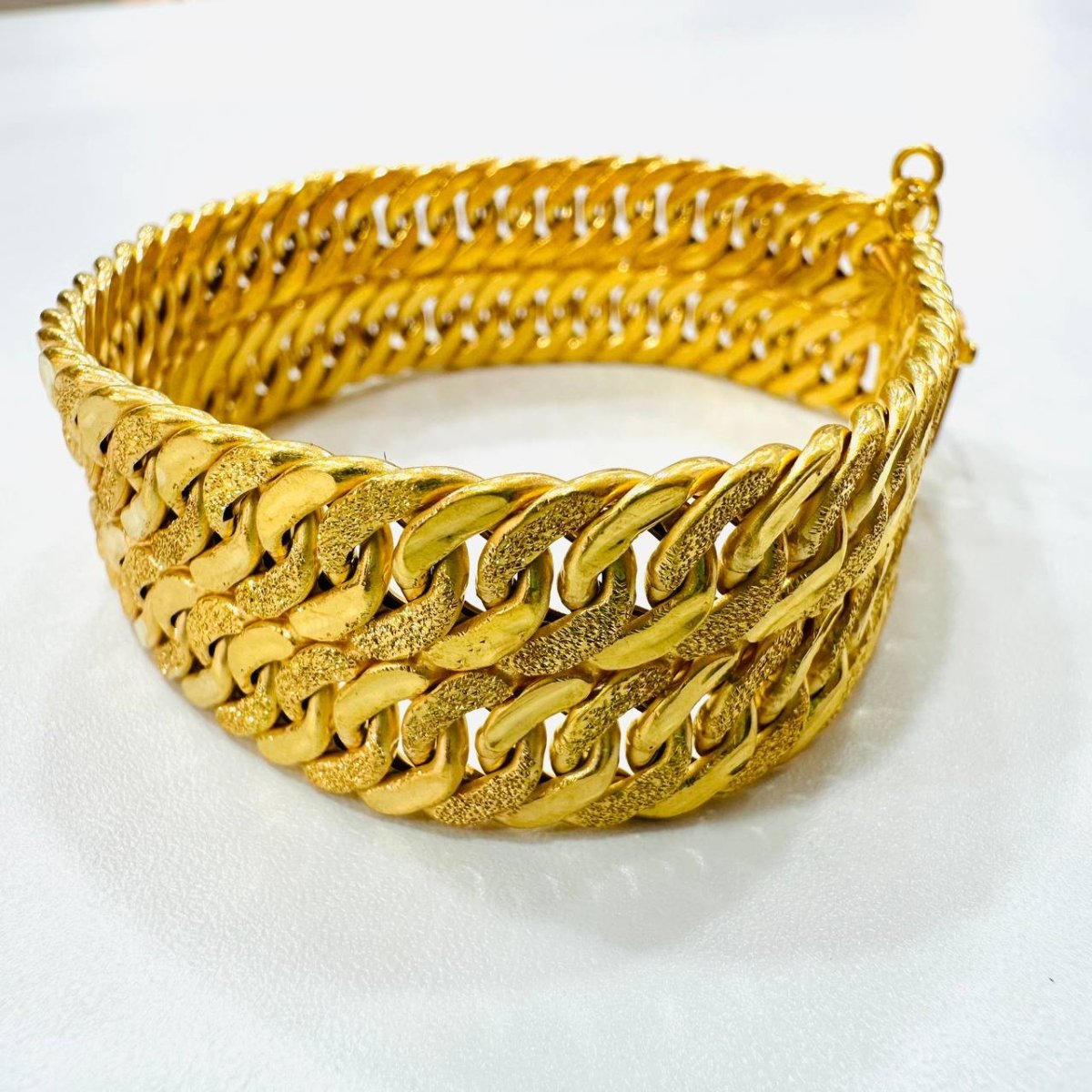 22k / 916 Gold Dual Row Lipan Bracelet with Elegant and Wide - 22k gold 22k gold bracelet 916 gold Bracelets